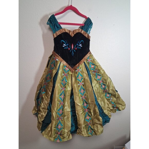 Disney Frozen Anna Dress Embroidered Chasing Fireflies Costume Girls Size 3T/4T